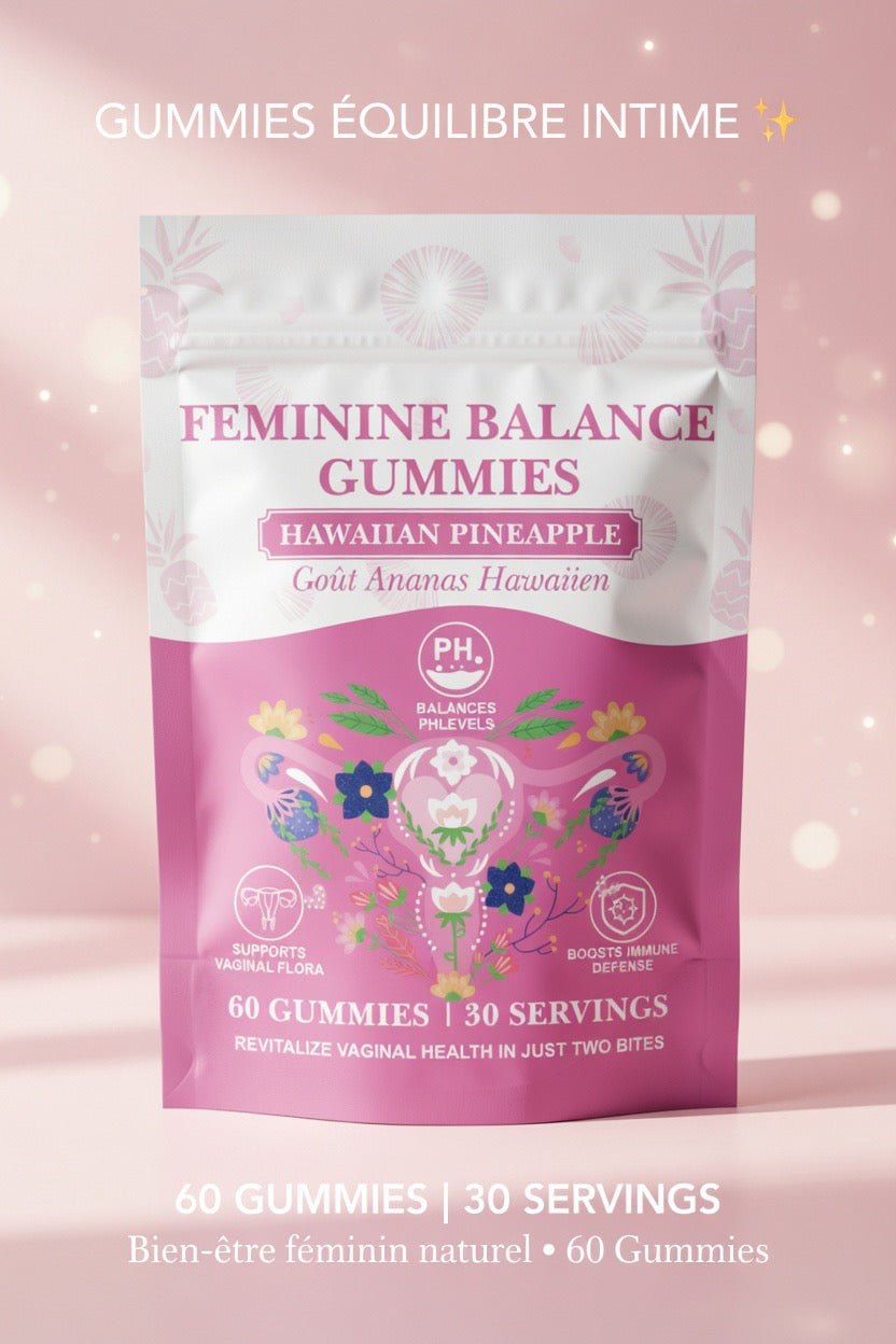 Gummies Équilibre Intime – pH Féminin & Flore Vaginale (Saveur Ananas Hawaïen)
